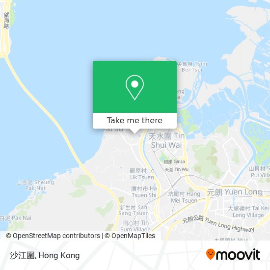 沙江圍 map