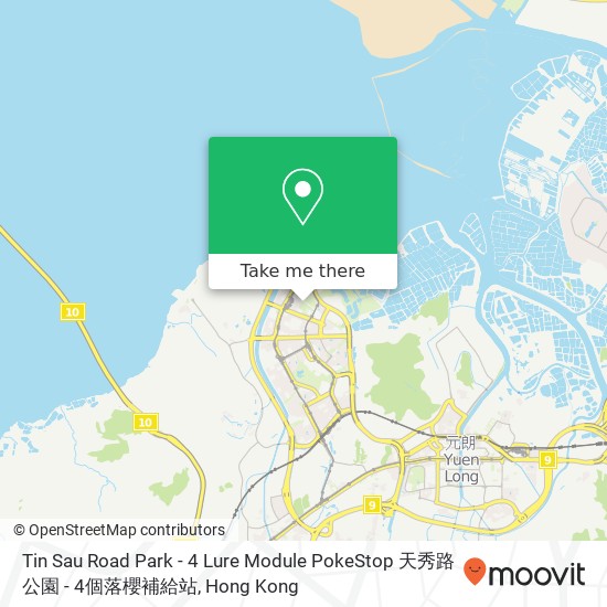 Tin Sau Road Park - 4 Lure Module PokeStop 天秀路公園 - 4個落櫻補給站 map
