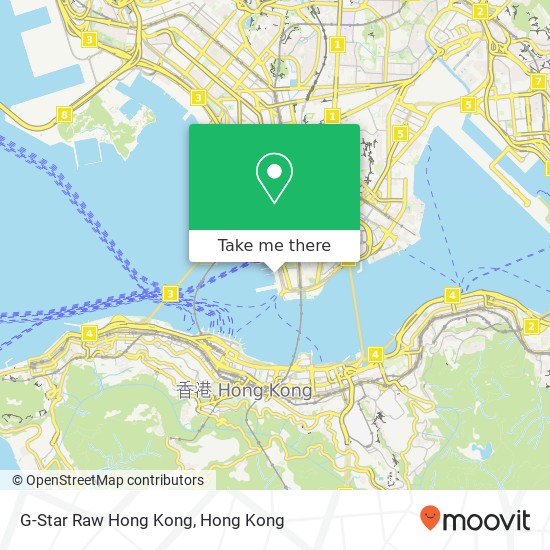 G-Star Raw Hong Kong地圖