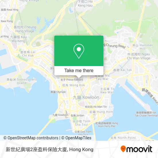 新世紀廣場2座盈科保險大廈地圖