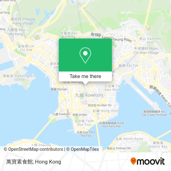 萬寶素食館 map