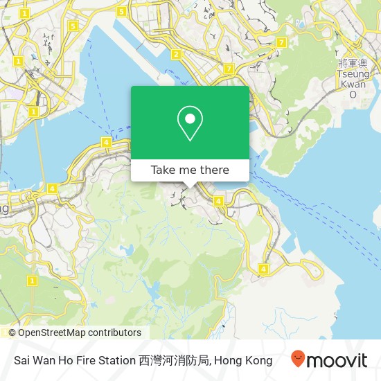 Sai Wan Ho Fire Station 西灣河消防局地圖