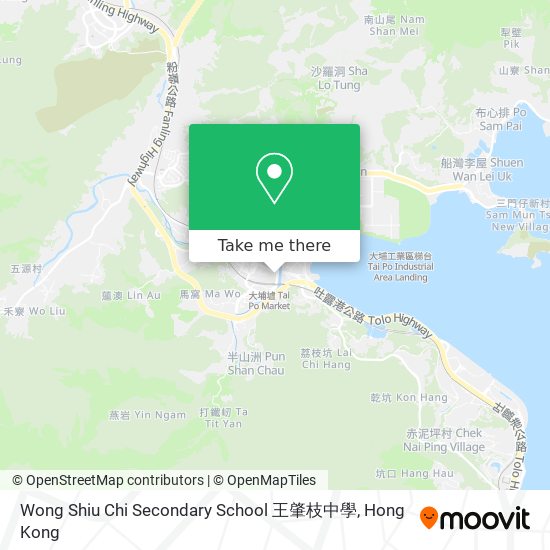 Wong Shiu Chi Secondary School 王肇枝中學 map