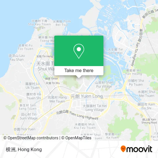横洲 map