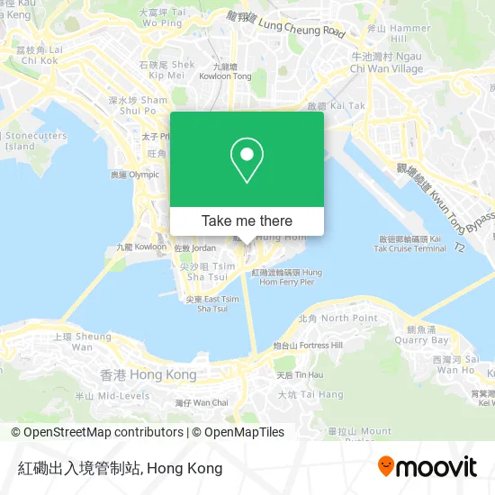 紅磡出入境管制站 map