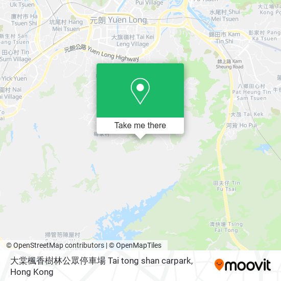 大棠楓香樹林公眾停車場 Tai tong shan carpark地圖