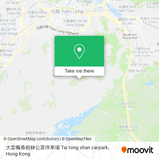 大棠楓香樹林公眾停車場 Tai tong shan carpark map