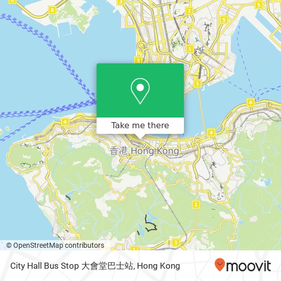 City Hall Bus Stop 大會堂巴士站 map