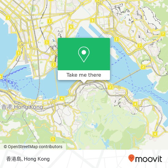 香港島 map