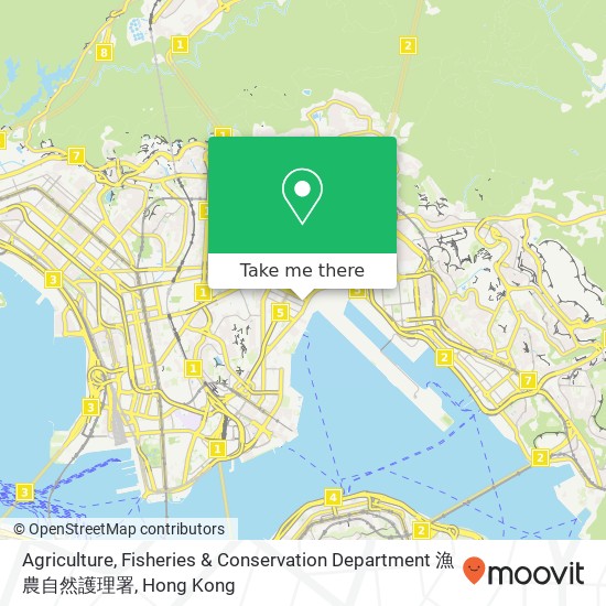 Agriculture, Fisheries & Conservation Department 漁農自然護理署 map