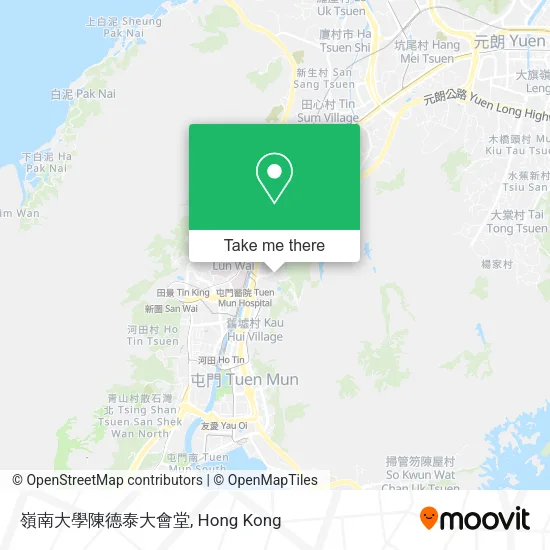 嶺南大學陳德泰大會堂地圖