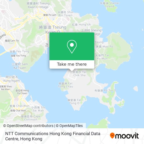 NTT Communications Hong Kong Financial Data Centre map