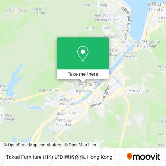 Takad Furniture (HK) LTD 特格傢俬地圖