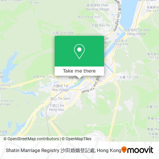 Shatin Marriage Registry 沙田婚姻登記處 map