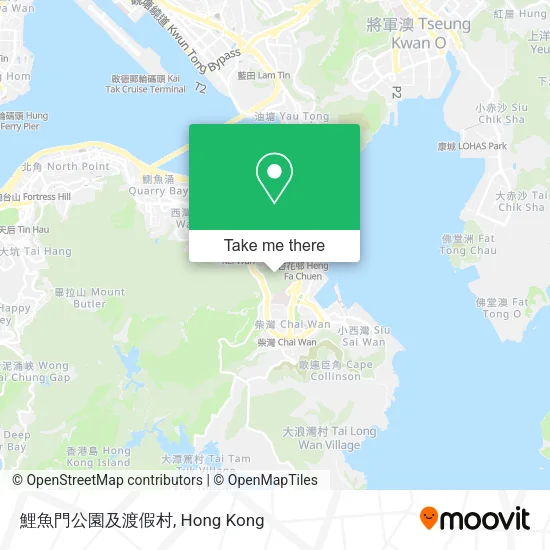 鯉魚門公園及渡假村地圖