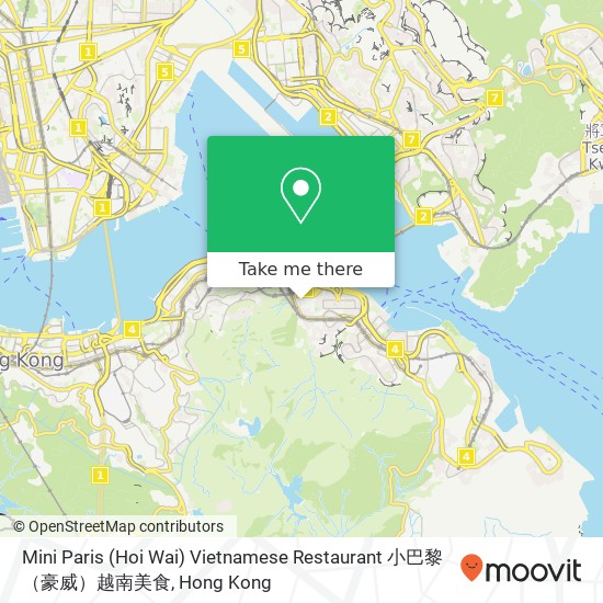 Mini Paris (Hoi Wai) Vietnamese Restaurant 小巴黎（豪威）越南美食地圖