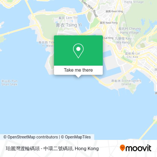 珀麗灣渡輪碼頭 - 中環二號碼頭地圖