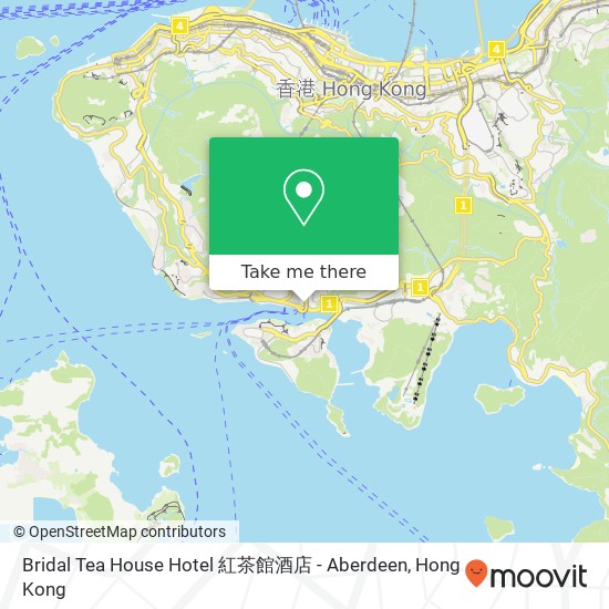 Bridal Tea House Hotel 紅茶館酒店 - Aberdeen map