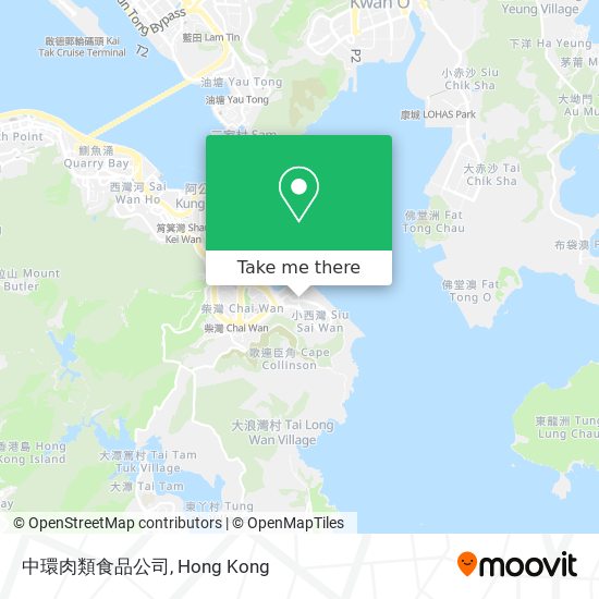 中環肉類食品公司 map