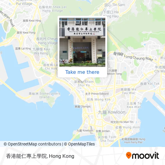 香港能仁專上學院地圖