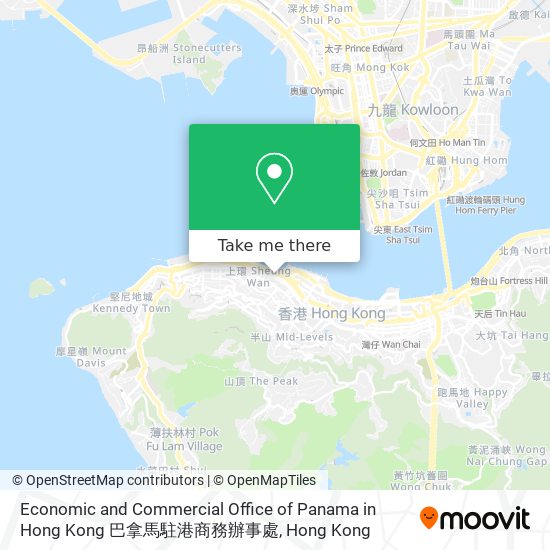 Economic and Commercial Office of Panama in Hong Kong 巴拿馬駐港商務辦事處 map