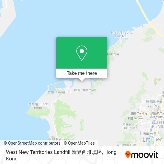 West New Territories Landfill 新界西堆填區 map