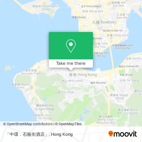 「中環．石板街酒店」 map