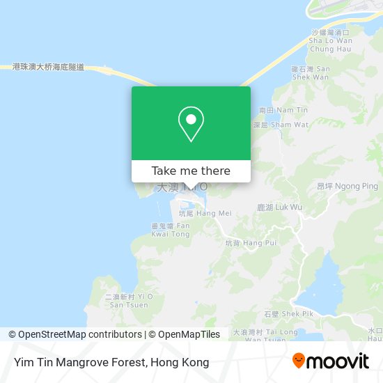 Yim Tin Mangrove Forest map