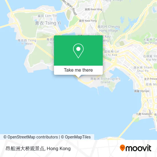 昂船洲大桥观景点 map