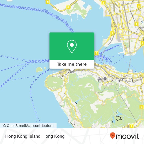 Hong Kong Island map