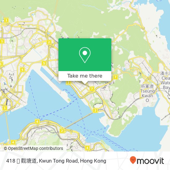 418 ⛉ 觀塘道, Kwun Tong Road map