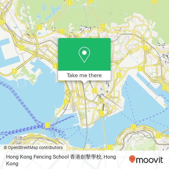 Hong Kong Fencing School 香港劍擊學校地圖