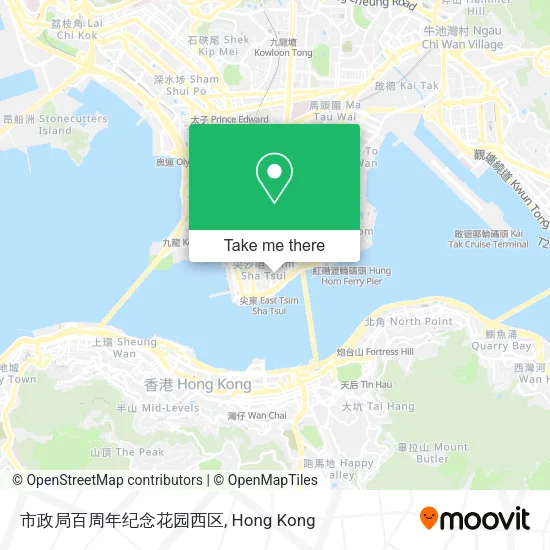 市政局百周年纪念花园西区地圖