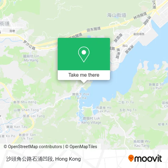 沙頭角公路石涌凹段地圖