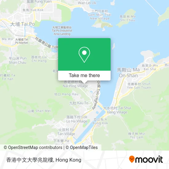 香港中文大學兆龍樓地圖