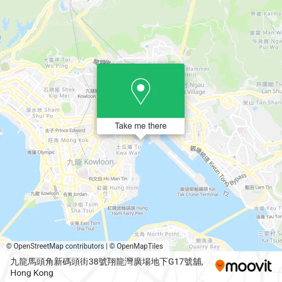 九龍馬頭角新碼頭街38號翔龍灣廣場地下G17號舖地圖
