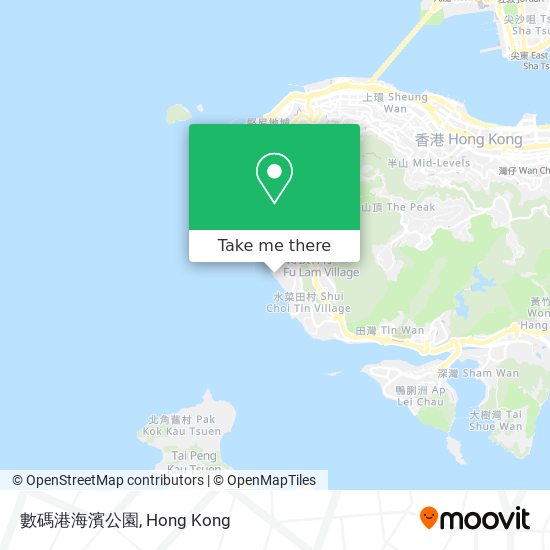數碼港海濱公園 map