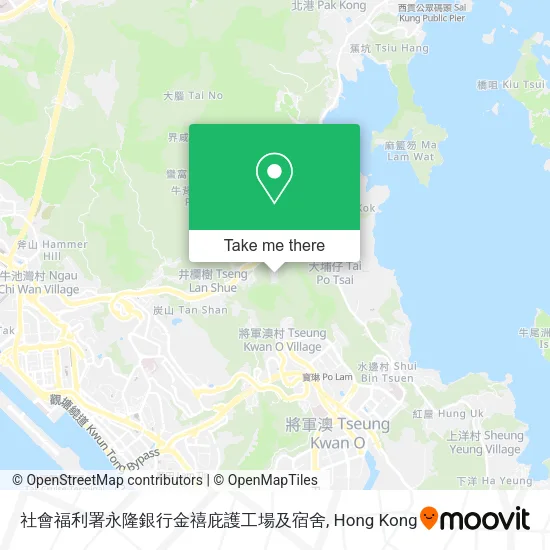 社會福利署永隆銀行金禧庇護工場及宿舍地圖