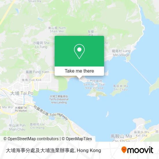 大埔海事分處及大埔漁業辦事處地圖
