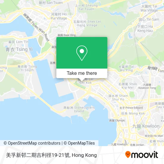 美孚新邨二期吉利徑19-21號地圖
