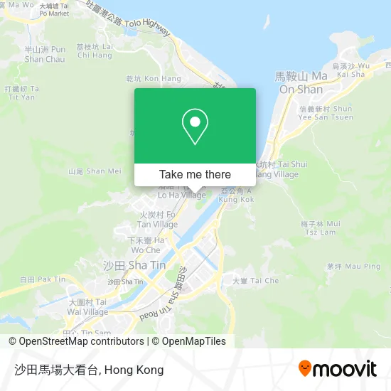 沙田馬場大看台地圖