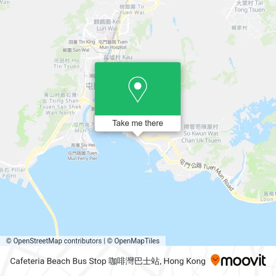 Cafeteria Beach Bus Stop 咖啡灣巴士站 map