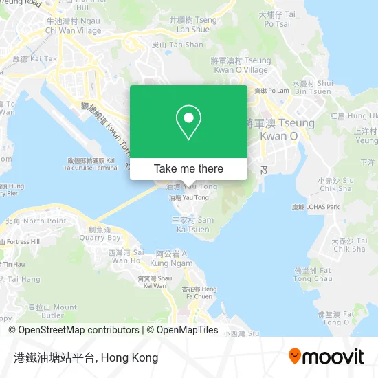 港鐵油塘站平台 map