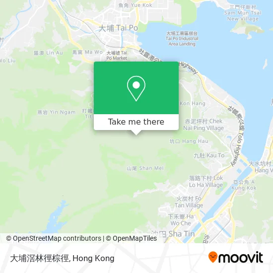 大埔滘林徑棕徑地圖