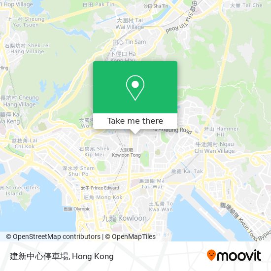 建新中心停車場 map