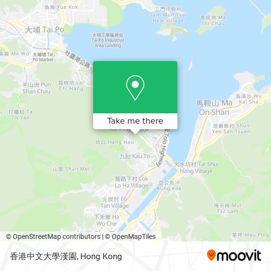 香港中文大學漢園 map