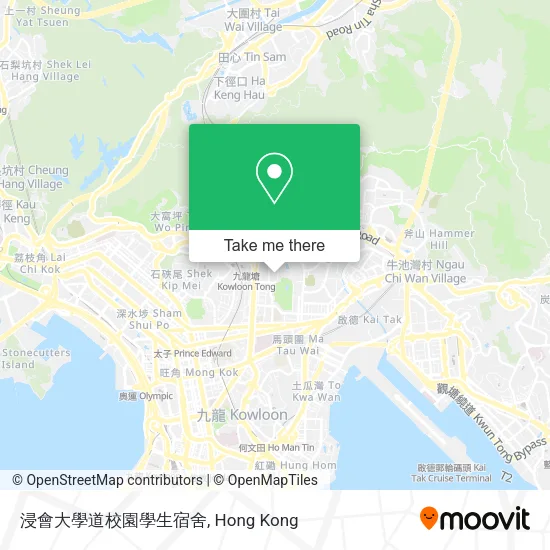 浸會大學道校園學生宿舍 map