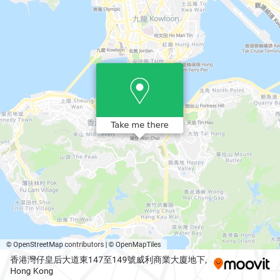 香港灣仔皇后大道東147至149號威利商業大廈地下地圖