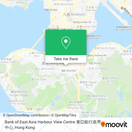 Bank of East Asia Harbour View Centre 東亞銀行港灣中心 map