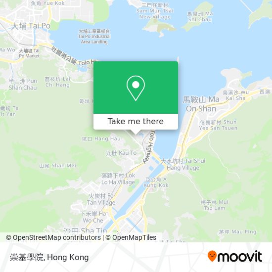 崇基學院 map